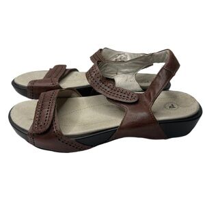 Propet Brown Leather Sandals 9